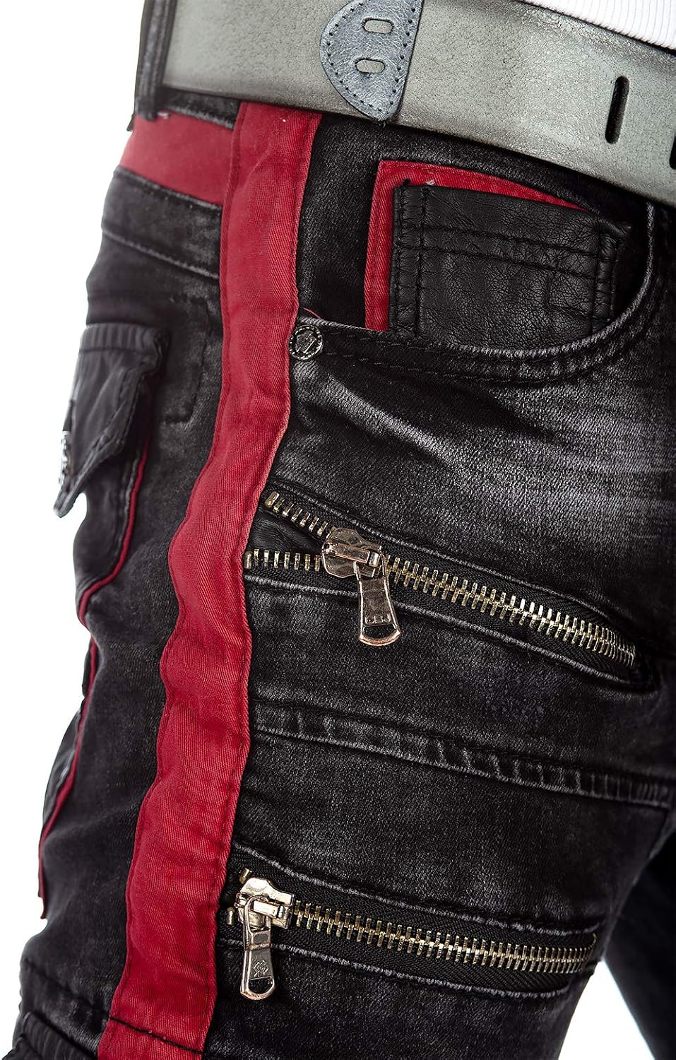 Cipo &amp; Baxx Herren Jeans A-001-cbhjs057 30W / 34L Obsidianschwarz, 30W / 34L Obsidianschwarz