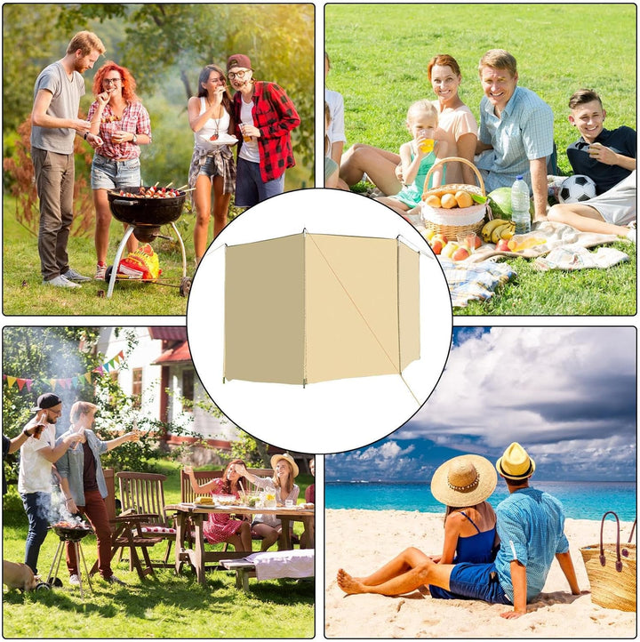 Teksome Oxford Windschutz für Campingkocher, mit Kordelzugbeutel, vielseitiger Sonnenschutz, Camping