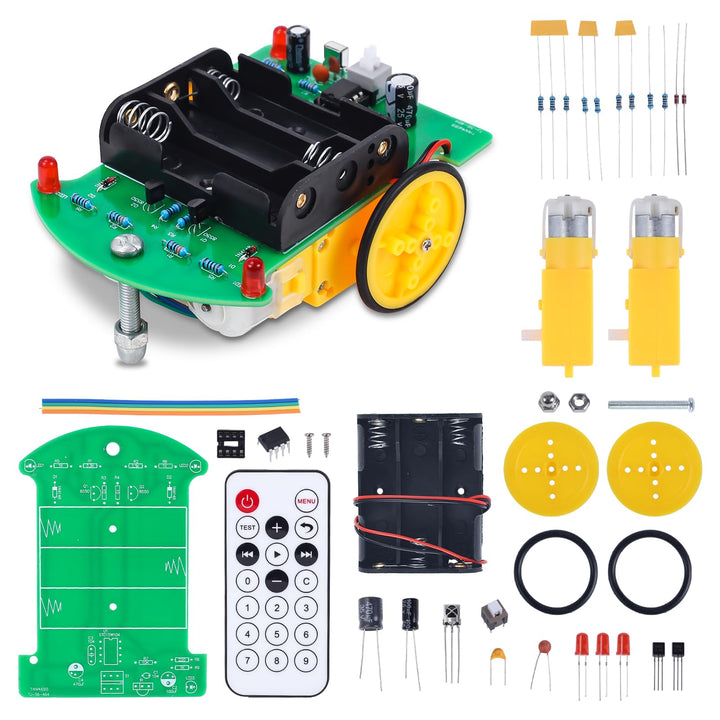 Praxis Löten Lernen Ferngesteuertes Auto Kit, Anfänger DIY 2WD Smart Robot Car Bausatz Elektronische