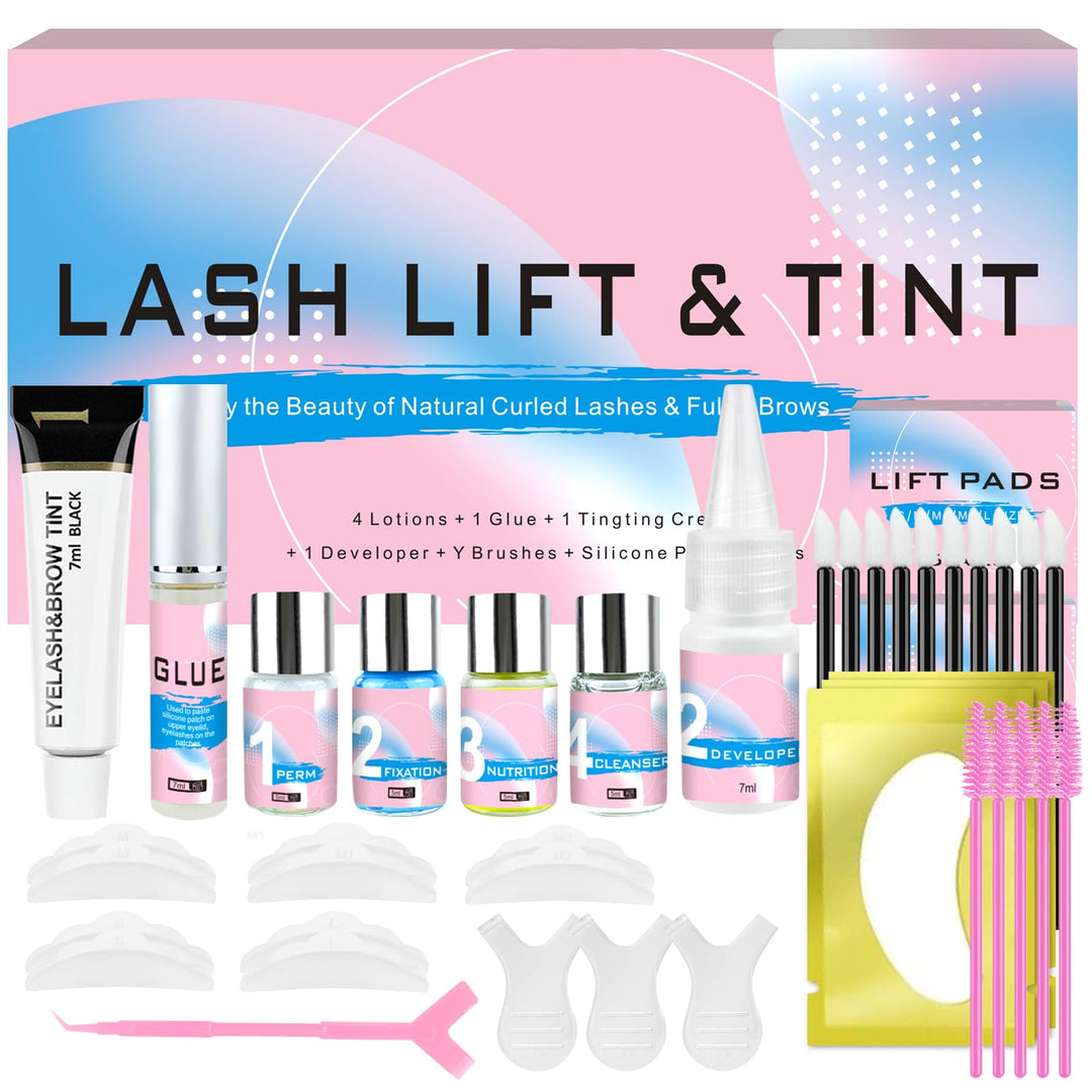 Wimpernlifting Set mit Schwarz, 2025 Lash lifting set mit Schwarz Professionell, Natürliche & Dicker