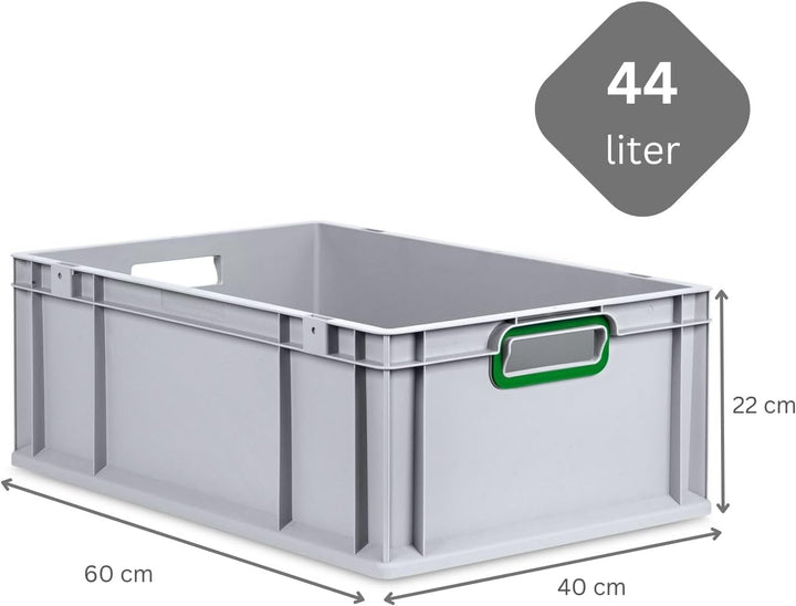 Mega Deal | 10x Proregal Eurobox NextGen Color | HxBxT 22x40x60cm | Griffe grün offen | Verstärkter