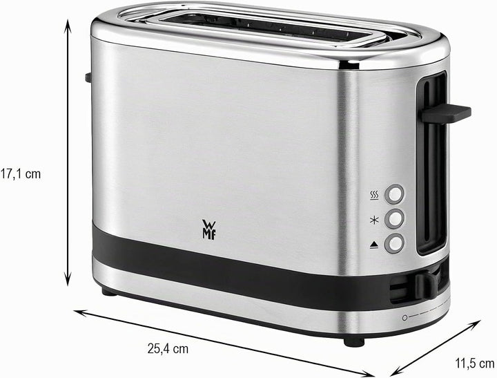 WMF Küchenminis 1-Scheiben Toaster Langschlitz XXl-Toast Brötchenaufsatz 7 Bräunungsstufen Überhitzu