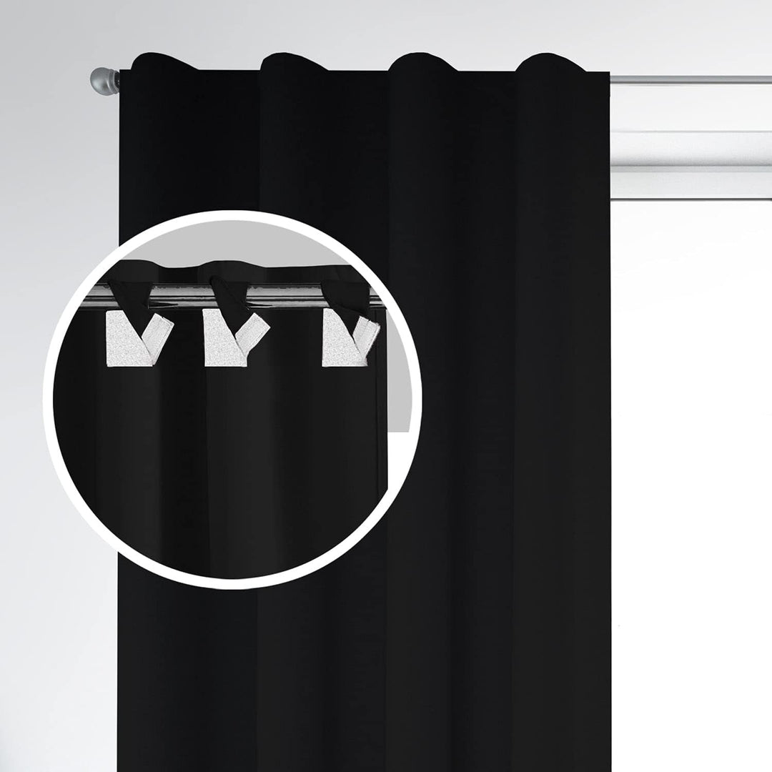 Ferocity Vorhang mit Schlaufen Klettverschluss 1 Stück 250 H x 145 B cm Blickdichte Gardinen Fenster