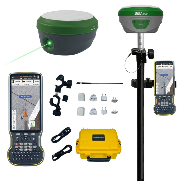 SMA28H Laser-RTK-GNSS-Vermessungssystem | 2 cm Genauigkeit | Dual-Kameras, Laser (max. 30 m), AR-bas