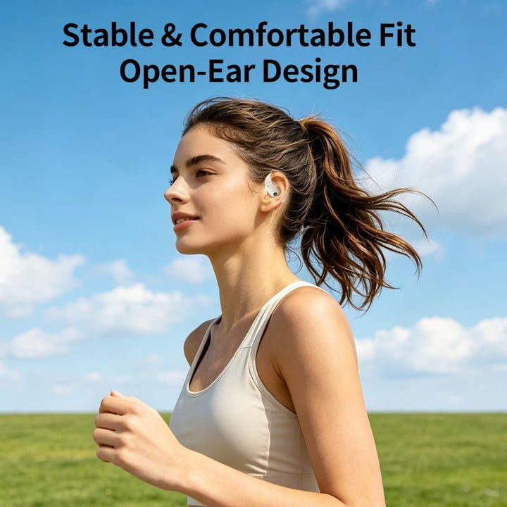 Open-Ear Bluetooth Kopfhörer, Bluetooth 6.0 Wireless Ohrhörer Sport mit LED-Anzeige, IPX6 Wasserdich