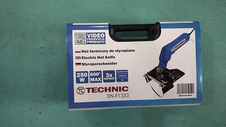 TC TECHNIC 250W Styroporschneider Elektrische Heissmesser Schaumschneider mit 3 Klingen 0-600℃ Styro