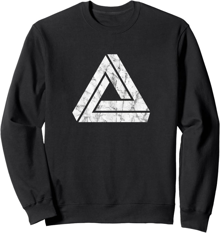 Unmögliches Dreieck Optische Täuschung Penrose Mathe T-shirt Sweatshirt