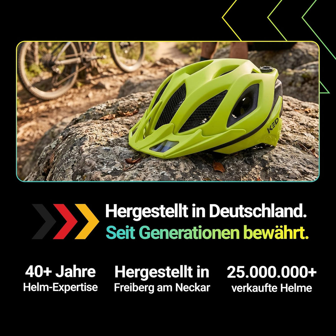 KED MTB Fahrradhelm SPIRI II Trend, gelb M (52-58cm), M (52-58cm)