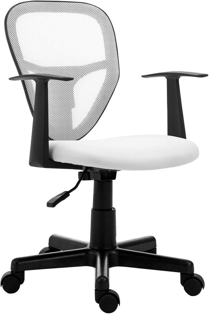 CARO-Möbel Kinderdrehstuhl Studio - Ergonomischer Schreibtischstuhl mit Armlehnen, Verstellbar, weis