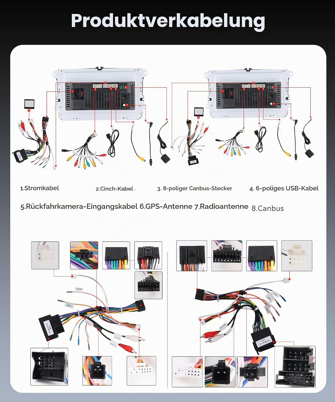 VECHTEL 4G+64G Autoradio Android 15 für VW Golf 5 6 Passat Jetta Caddy EOS T5 Tiguan Touran CC Polo,