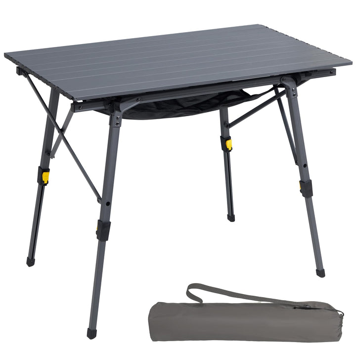 Portal Campingtisch faltbar Höhenverstellbar Klapptisch Aluminium 90 x 53cm für 4 Personen leicht Ca
