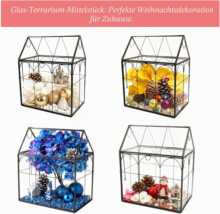 ElegantLife Geometrisches Terrarium aus Glas für Sukkulenten und Luftpflanzen (Keine Pflanze im Lief