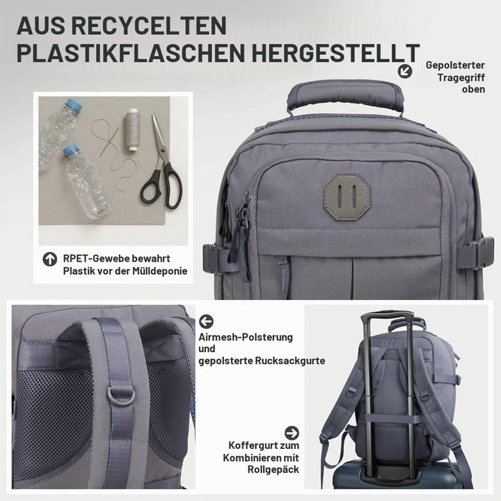 Cabin Max Metz 24L Handgepäck 40x30x20, Cabin Bag, Rucksack, Carry On, Fliegt Frei mit Ryanair, Wizz