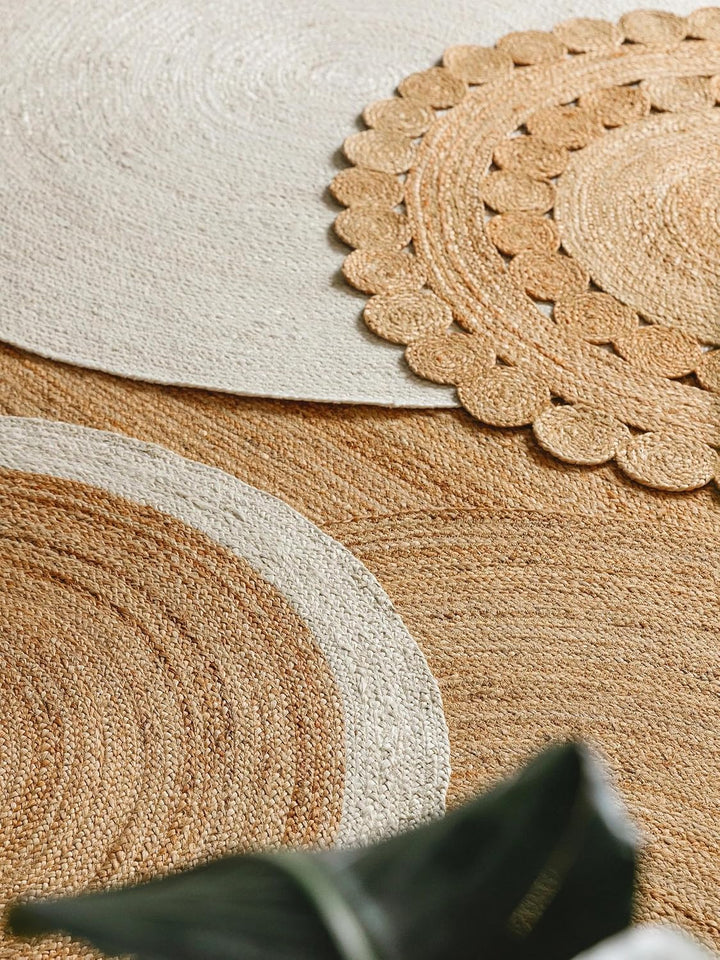 benuta Pure Juteteppich Jutta - 100% Jute handgewebt - Rund &amp; im Style:  Uni, Natural Living - Pfleg
