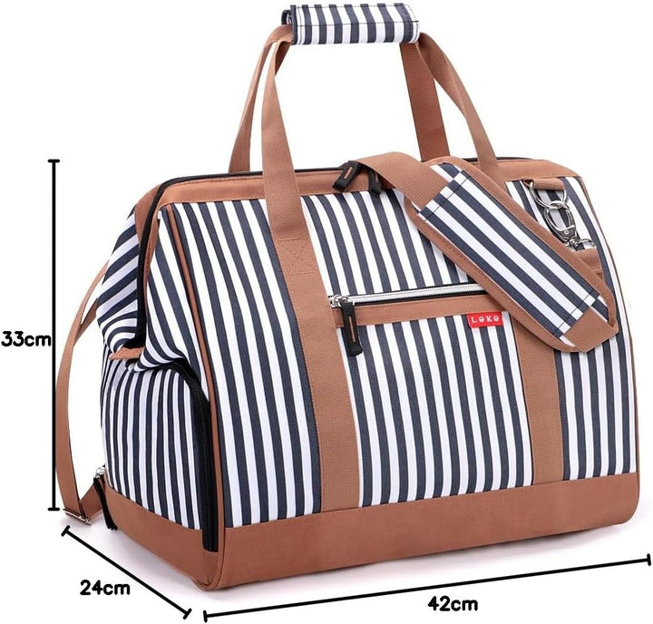 Lekesky Kleine Reisetasche Weekender Damen, Sporttasche mit Schuhfach, Grosses Öffnungsdesign, 33L f