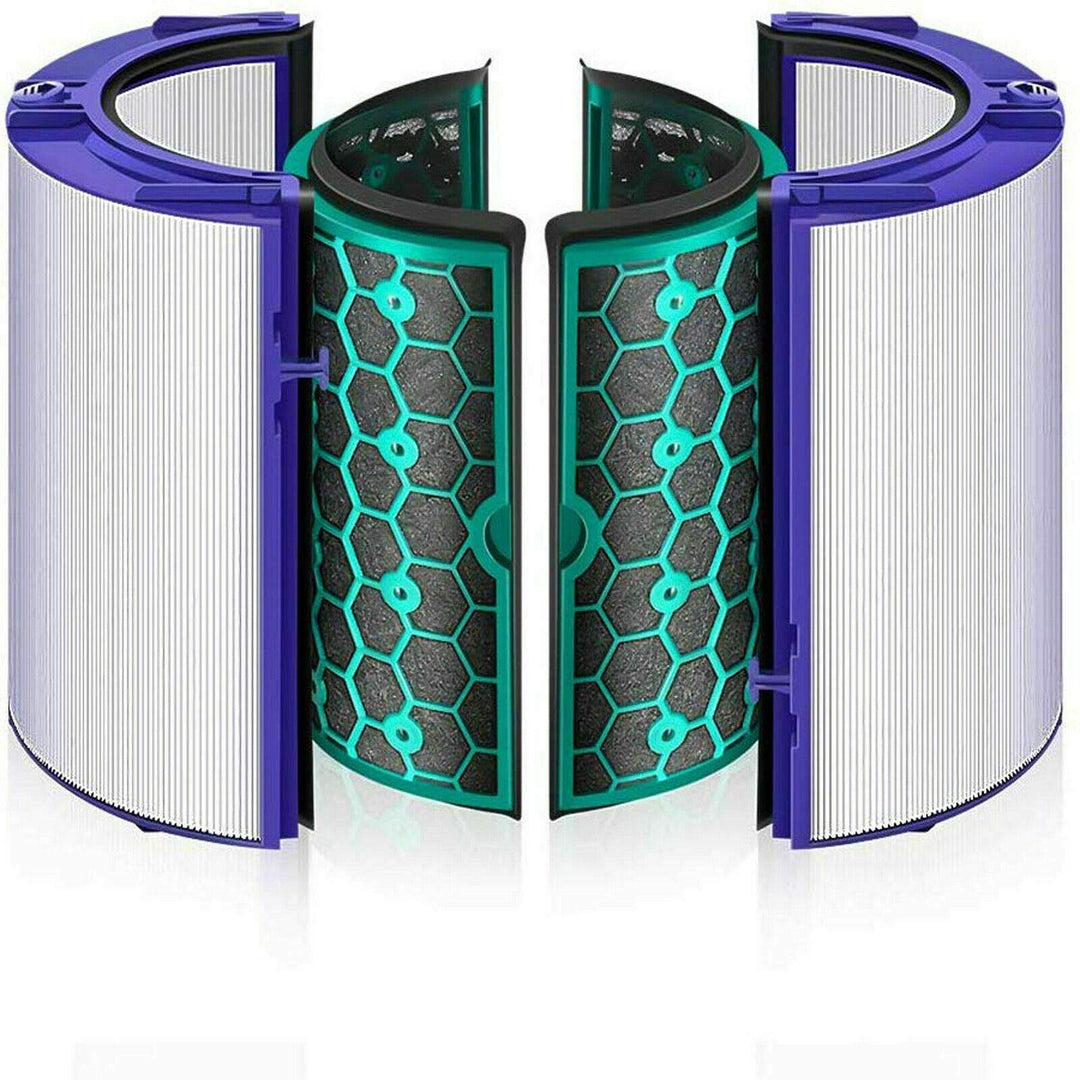 360-Grad-Luftreiniger-Fanglas HEPA-Filter und Innerer Aktivkohlefilter Kompatibel mit Dyson TP04 HP0