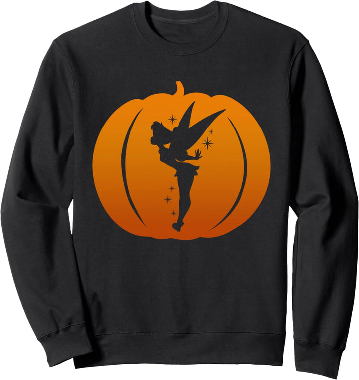 Disney Tinker Bell Silhouette Halloween Pumpkin Sweatshirt
