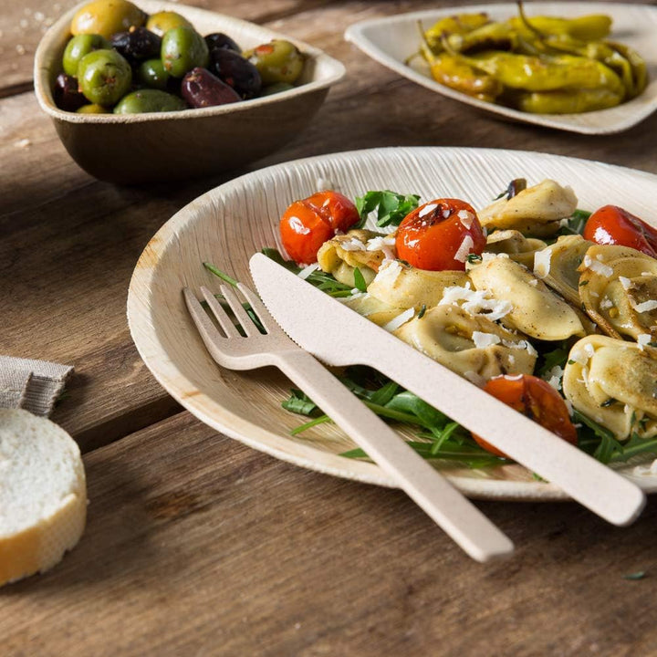 BIOZOYG Bio Mehrweg-Besteck Stabil Plastik-Besteck-Messer I Kompostierbares Besteck Bio-Kunststoff P