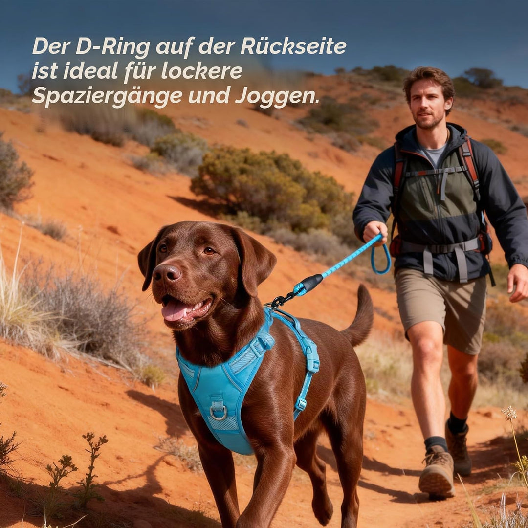 PoyPet Keine Pull Hundegeschirr, Reflektierendes Hundegeschirr für Hunde ohne Choke, Verstellbare, w