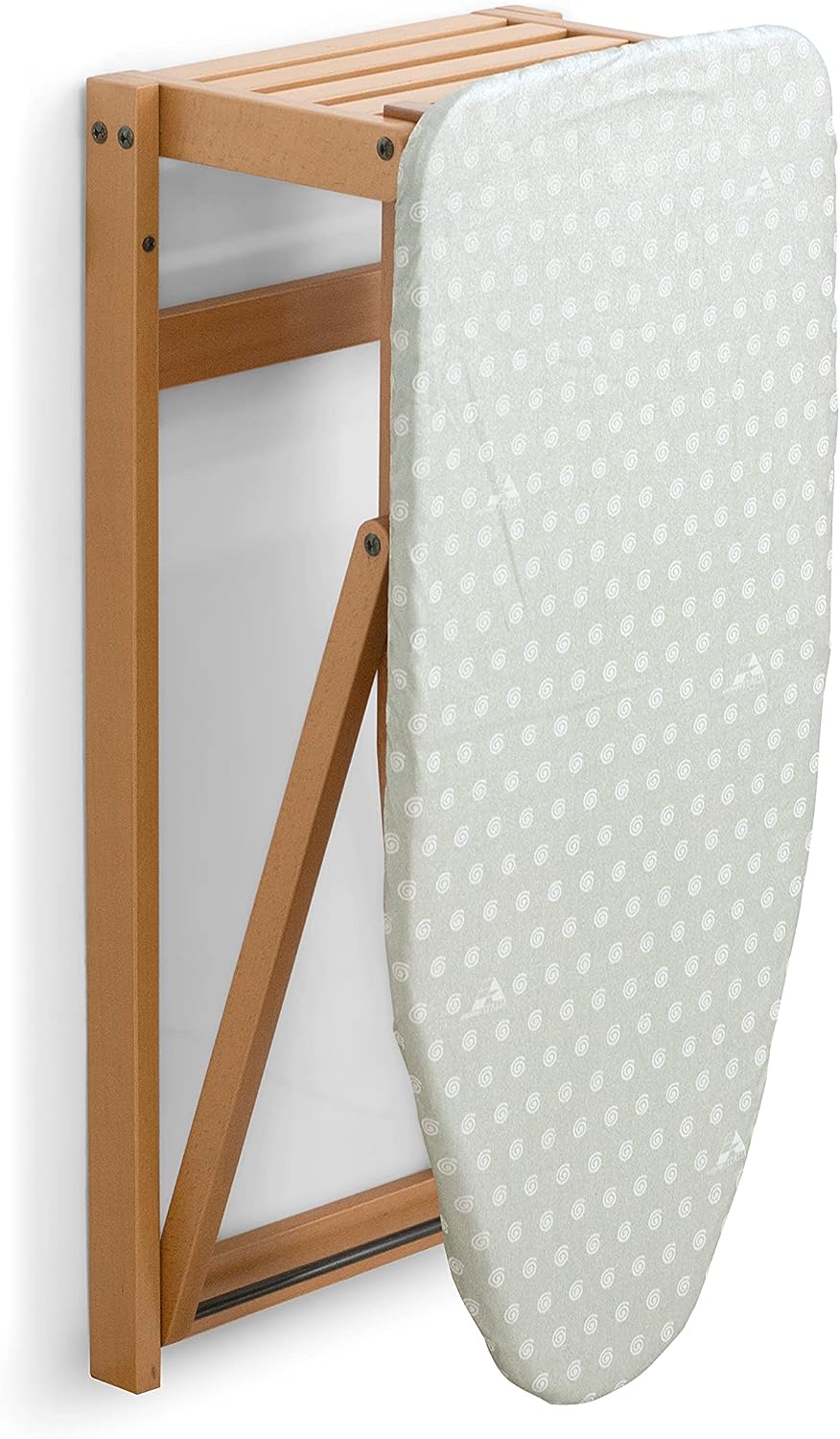 Bügelbrett für die Wand, 633 Bügelbrett Jolly, Holz – abschliessbar – Kirsch-Finish AR-It das Herz d