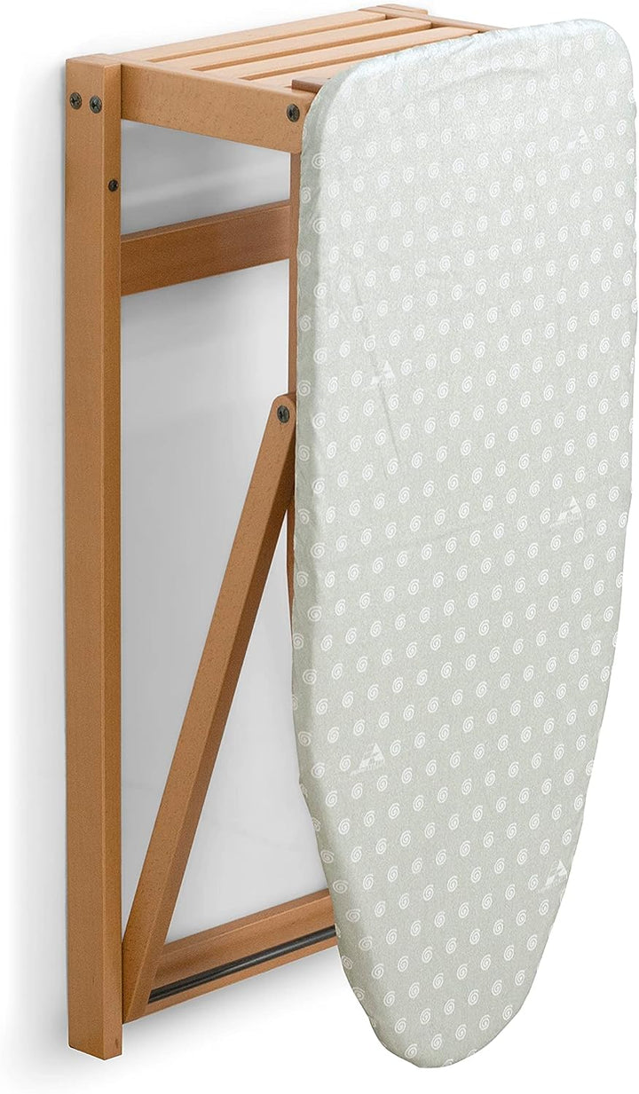 Bügelbrett für die Wand, 633 Bügelbrett Jolly, Holz – abschliessbar – Kirsch-Finish AR-It das Herz d
