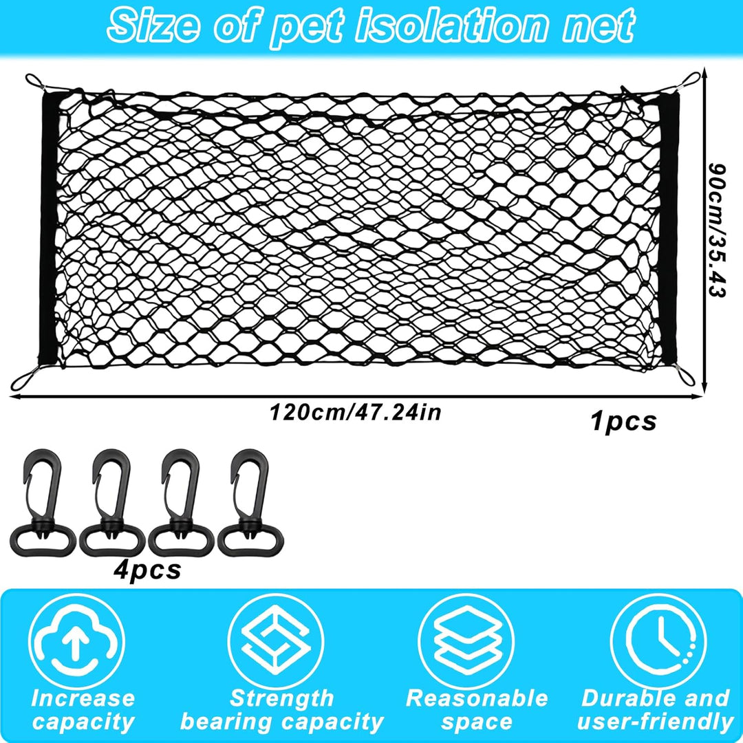 Schutzgitter Auto Barriere Trennnetz: Hundegitter Auto Hundeschutzgitter aus Polypropylen mit 4 Hake