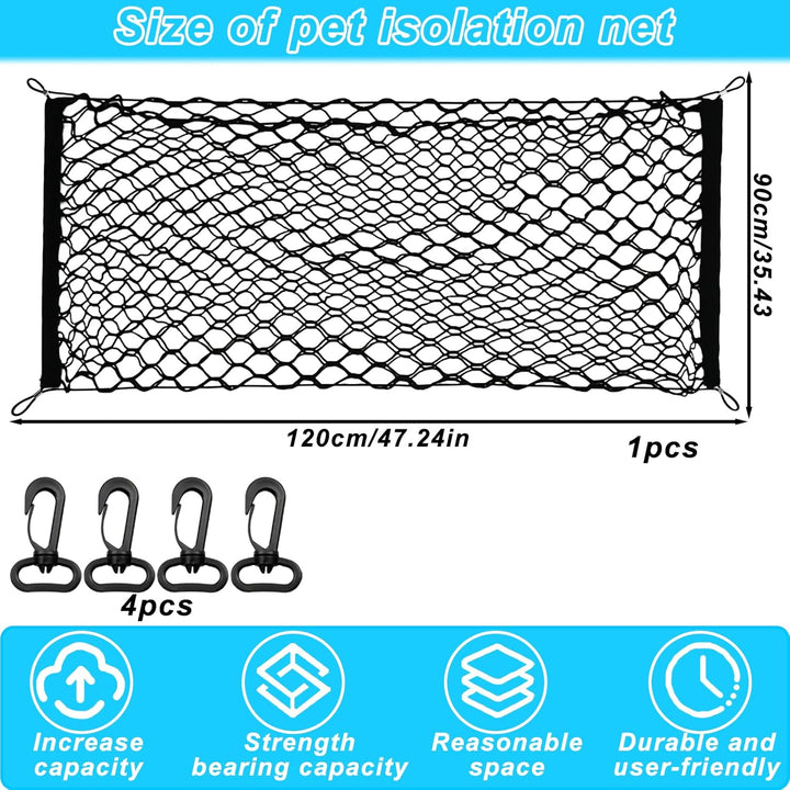 Schutzgitter Auto Barriere Trennnetz: Hundegitter Auto Hundeschutzgitter aus Polypropylen mit 4 Hake