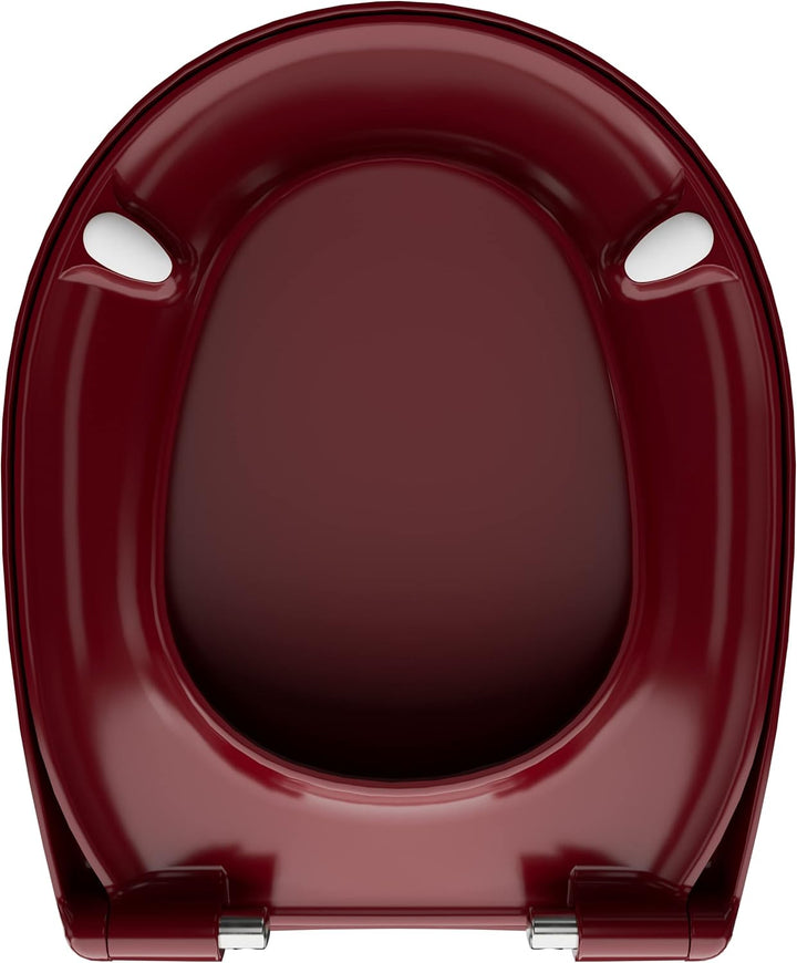 LUVETT® WC-Sitz mit Absenkautomatik C100 oval universell, Toilettendeckel mit 3 Edelstahl Montagelös