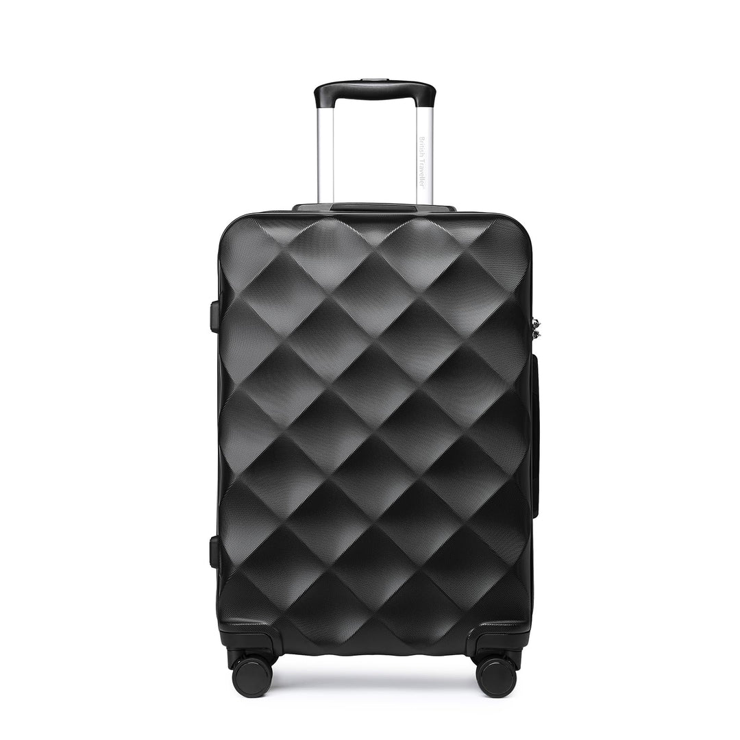 British Traveller Gross Koffer 74.5x49x30.5cm Leichter Reisekoffer aus ABS+PC mit TSA-Schloss, 4 Rol