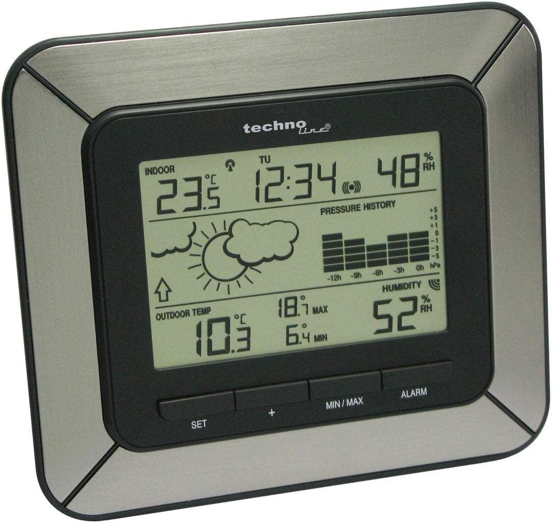 Technoline Wetterstation WS 9273-IT mit Vorhersage von Wettersituationen und Wettertendenz sowie 12h