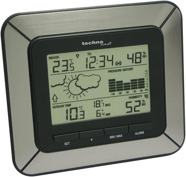 Technoline Wetterstation WS 9273-IT mit Vorhersage von Wettersituationen und Wettertendenz sowie 12h
