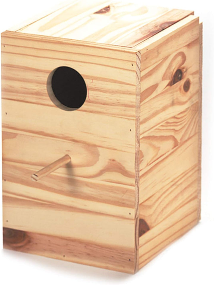 Arquivet Holznest für Nymphen, Carolinen, Nymphensittiche - 20 x 20 x 30 cm - Vogelnest Garten - Vog