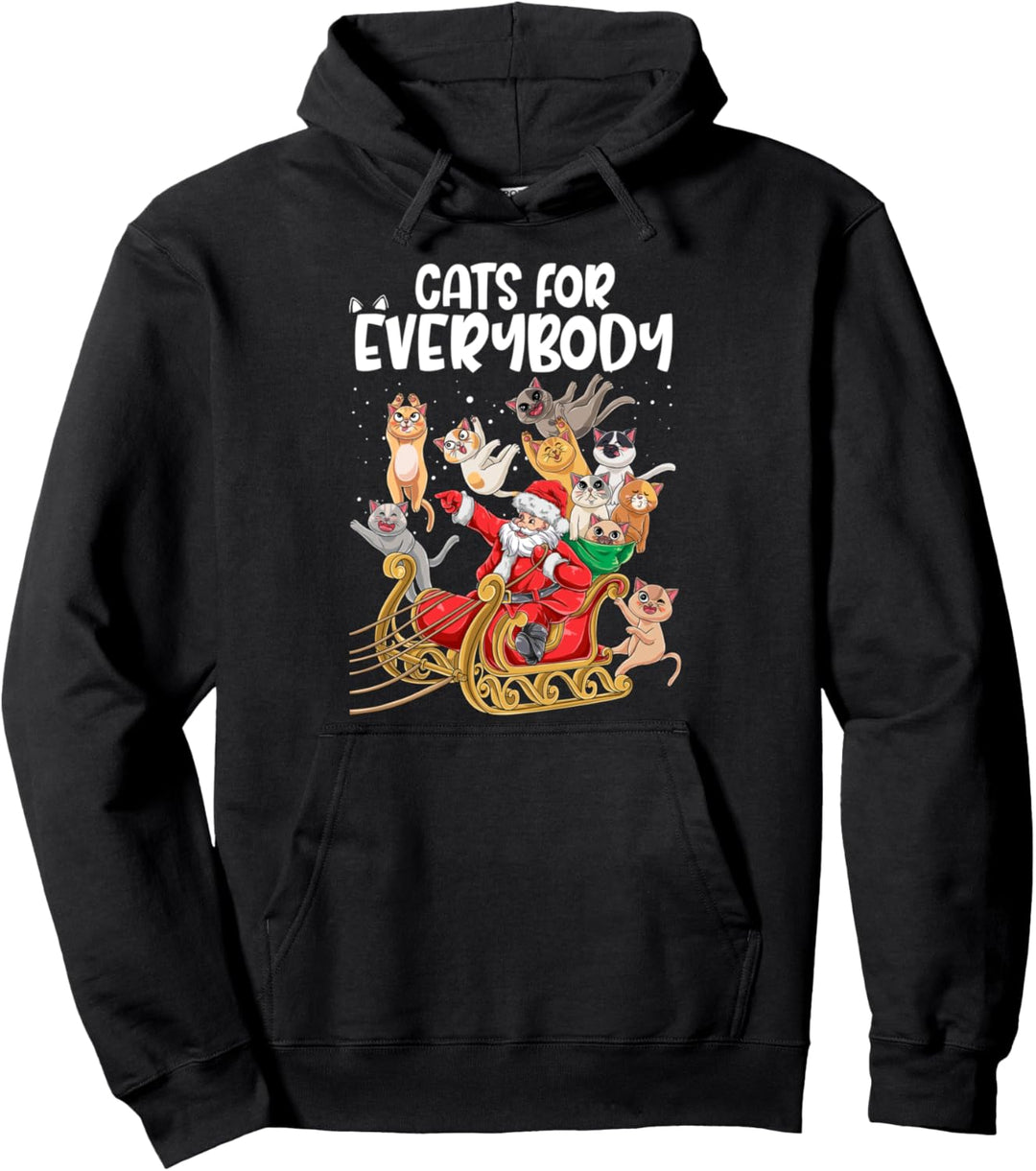 Katzen Weihnachten Geschenk Lustiger Katzen Spruch Katze Pullover Hoodie