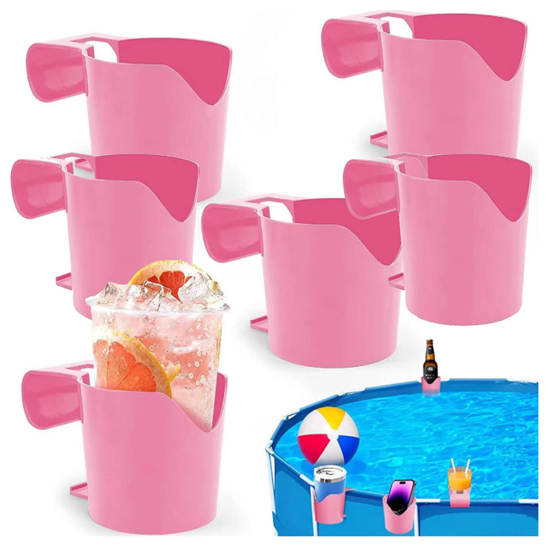 6 Stück Pool Getränkehalter,Poolrand Getränkehalter Pool Becherhalter Multifunktionaler Poolside Cup