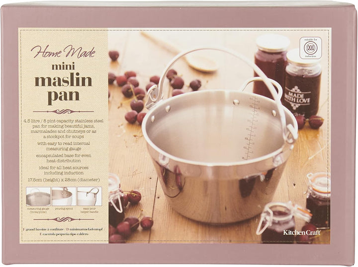 KitchenCraft Marmeladentopf für Induktionskochfeld mit Rezept im Geschenkkarton, hausgemachte Marmel