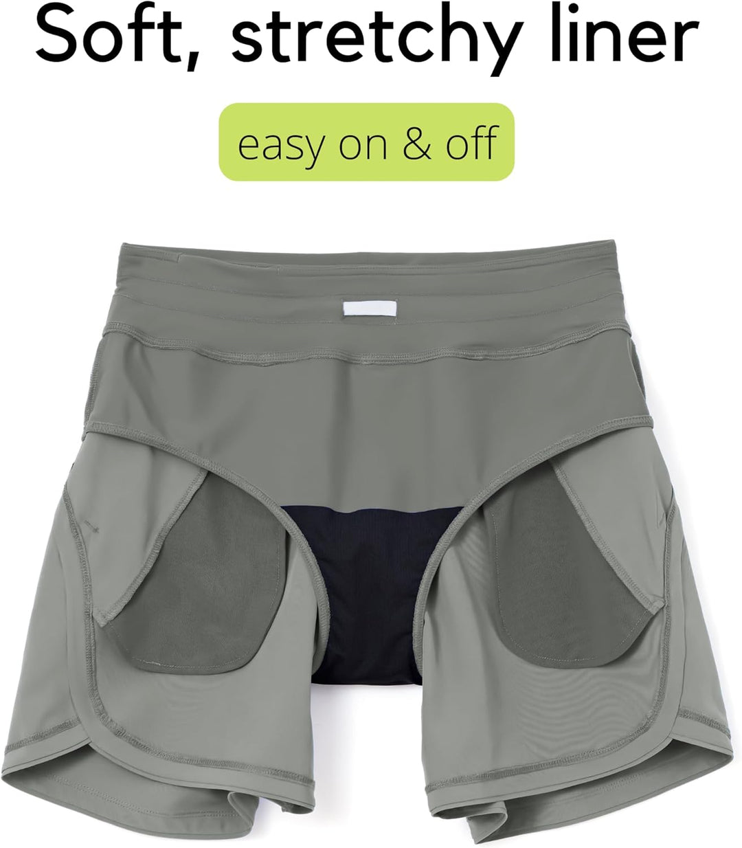 WILLIT Damen 7" Badeshorts Schwimmen Boardshorts Badehose Schnell Trocknend Bikini Shorts High Waist