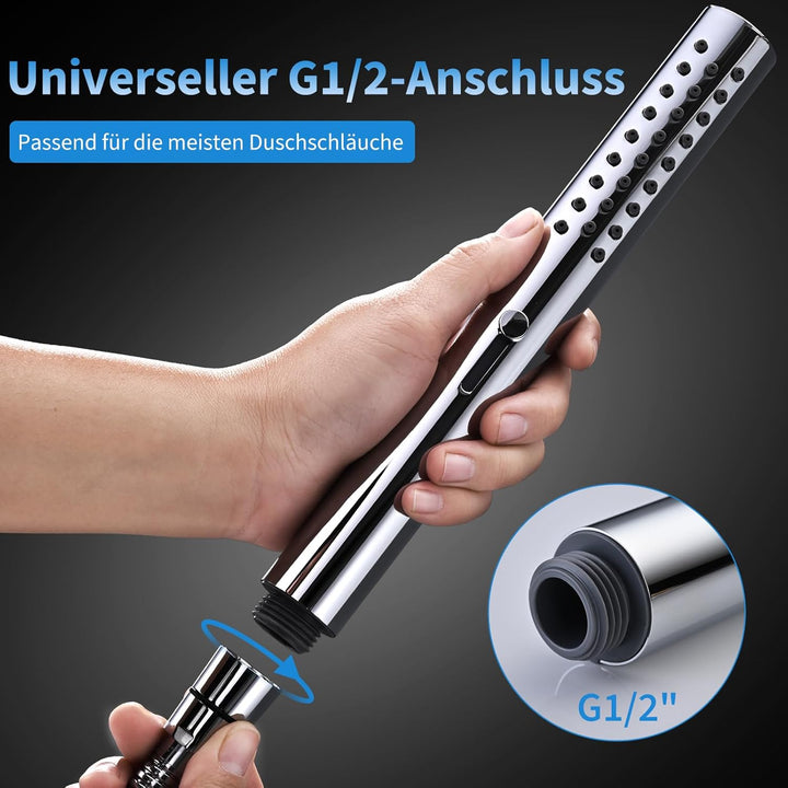 3 Modi Duschkopf Edelstahl DETBOM, Handbrause für Badezimmer, Shower Head Anti-Kalk, Wassersparend S