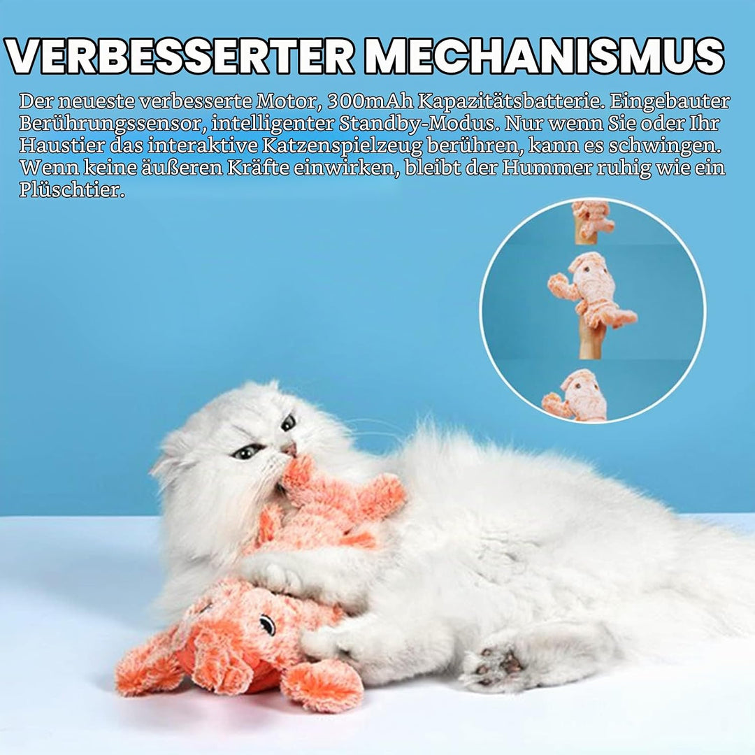 SLE Interaktive Beweglicher Hummer Spielzeug für Katzen, Bewegung aktiviert bewegende Katze Spielzeu