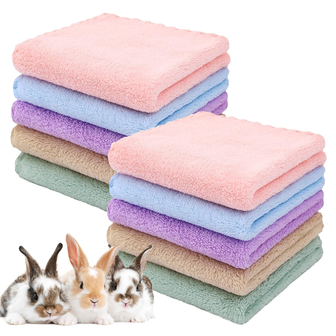 Meerschweinchen Decken,10 Stück Fleece Haustier Decken 35 x 75 cm,Meerschweinchen Käfig Einlagen,Kle