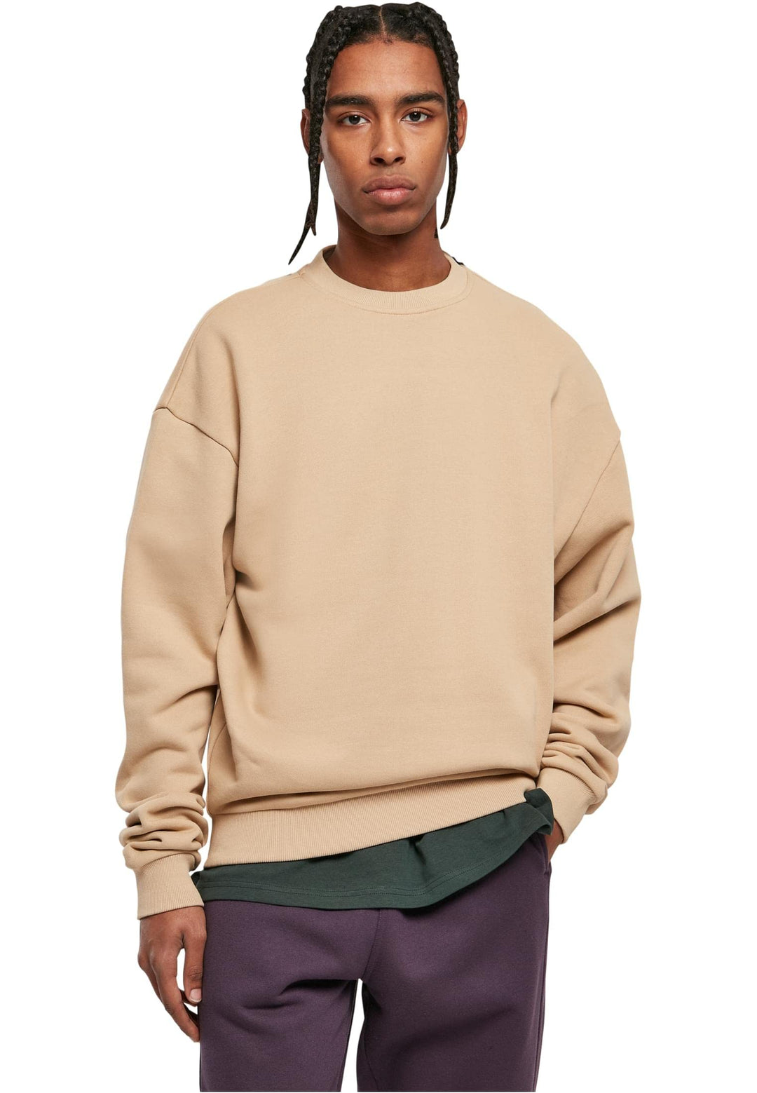 Urban Classics Herren Sweatshirt Ultra Heavy Crew aus Baumwolle, Rundhalsausschnitt, erhältlich in 4