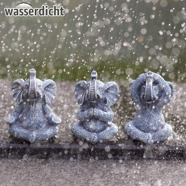 Yoga Elefant Gartenfirguren Zen Gartendeko Deko Wohnzimmer - Harz Elefanten Figuren Miniatur Deko El