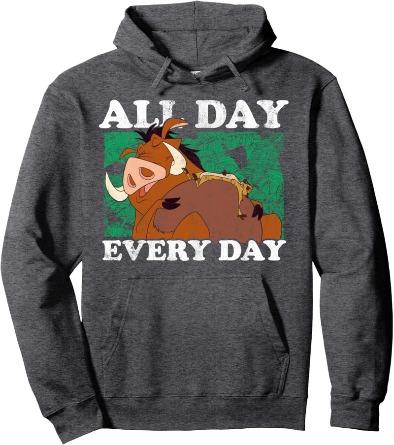 Disney The Lion King Timon & Pumbaa All Day Text Poster Pullover Hoodie