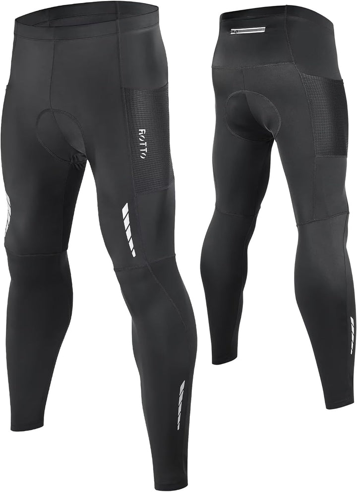 ROTTO Lange Radlerhose Herren Fahrradhose Gepolstert stossfeste Radhose Elastische Hosen Radfahren m