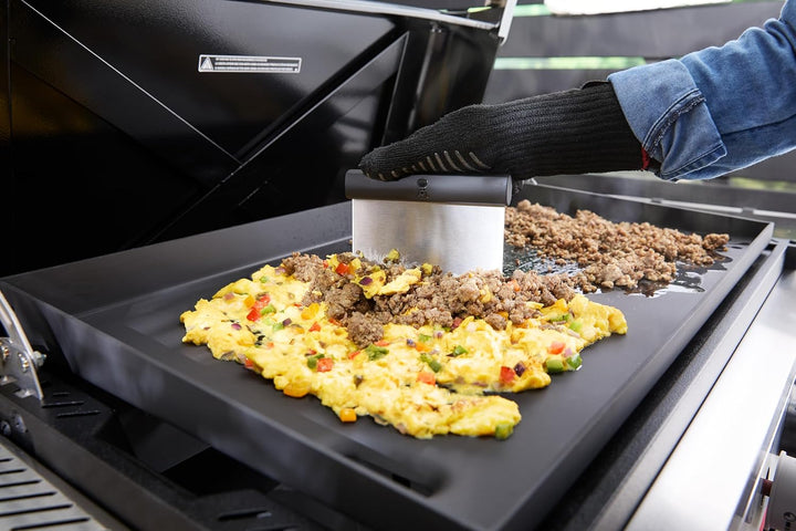 Weber Plancha Schaber - aus Edelstahl, zum Bearbeiten von Speisen auf der Grillplate, spühlmaschinen