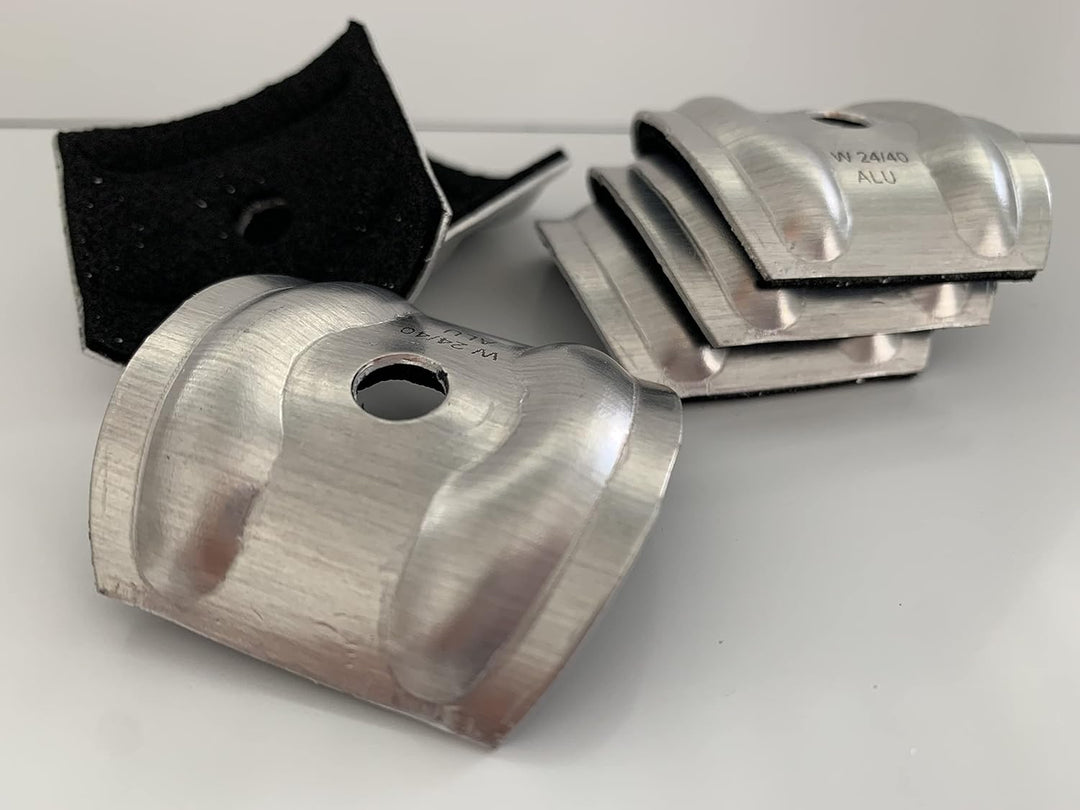 Set aus Abstandhalter und Kalotten Aluminium und Kunststoff 100 Stück Sinus-Profil 76/18 Wellplatten