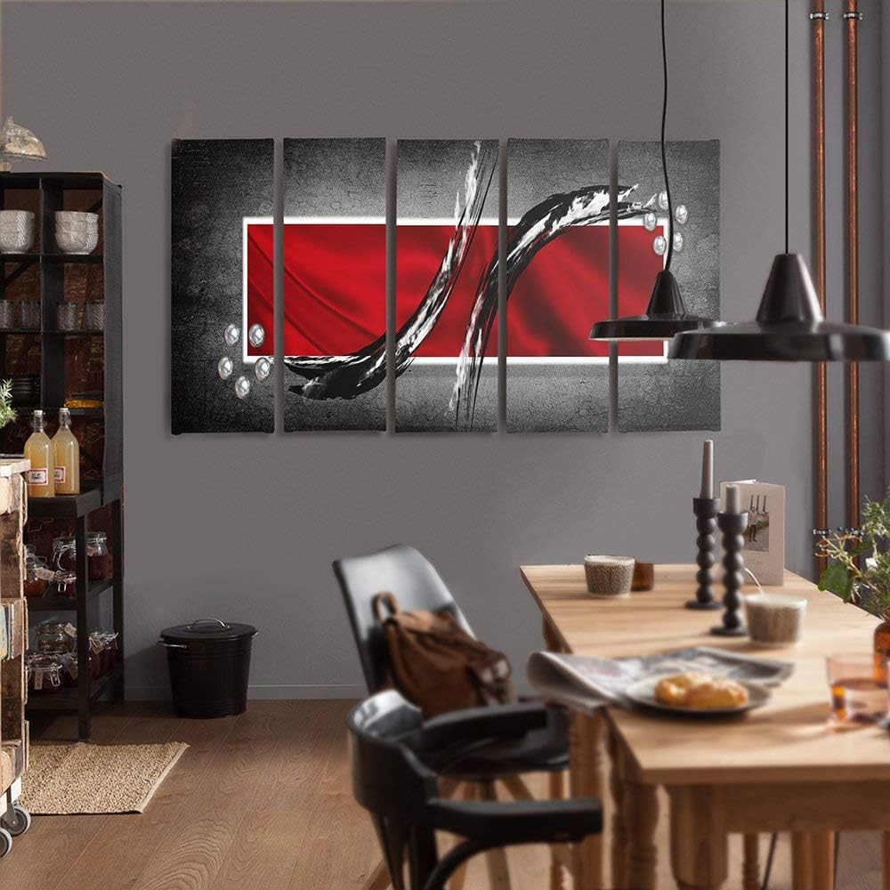 Feeby. Wandbild - 5 Teile - Deko Bilder, gedrucktes Bild, Deco Panel, Foto, Kunstdrucke, 5-Teilig, T