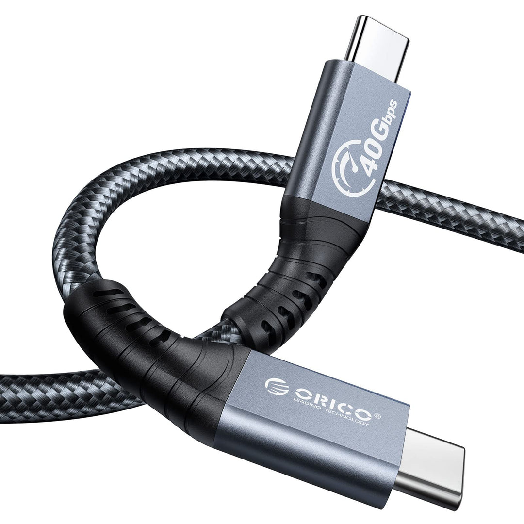 ORICO Kabel für Thunderbolt 4, Kompatibel mit Thunderbolt 3/USB4, Übertragungsrate 40Gbps, 8k@60Hz (