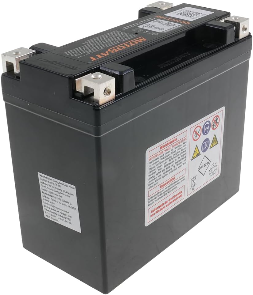 MOTOBATT Batterie 12 V 21 Ah (MBTX20UHD) [wartungsfrei &amp; versiegelt] kompatibel für Harley Davidson