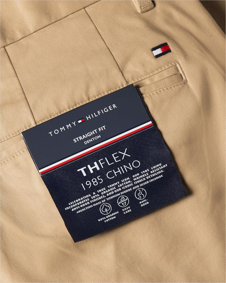 Tommy Hilfiger Herren Gewebte Hosen Denton Chino 1985 Pima Cotton Mw0mw25964 28W / 34L Khaki (Classi
