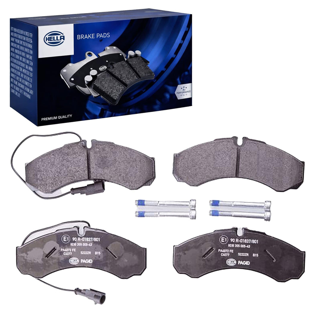 HELLA PAGID 8DB 355 005-431 Bremsbelagsatz - C4077 - Dicke/Stärke: 20.3mm - Bremssystem: Brembo - mi